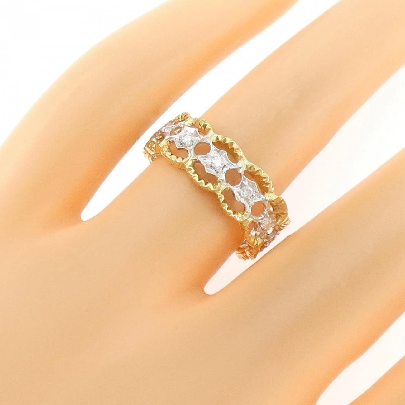 Nhẫn kim cương 750YG/750WG - Hàng hiệu Authentic 852828