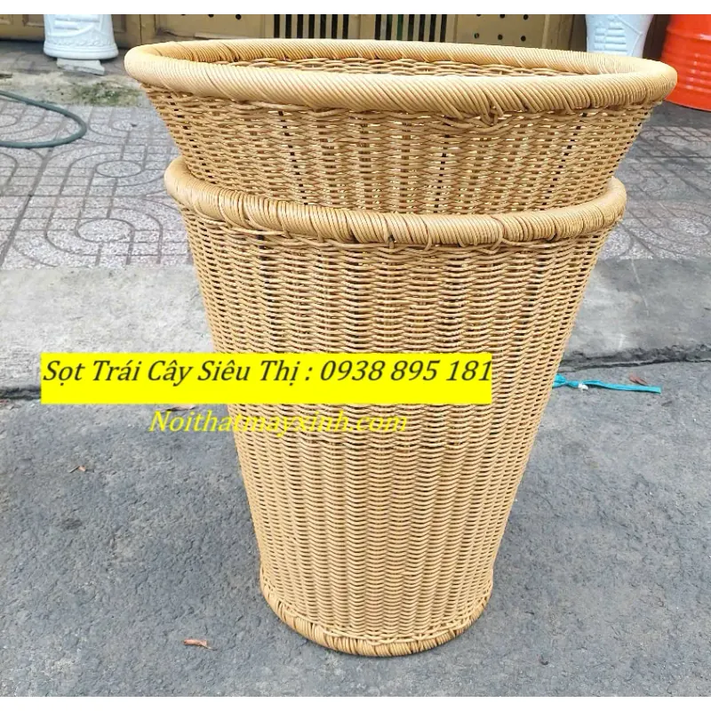 Giỏ mây trưng bày trái cây siêu thị cao 60 674842