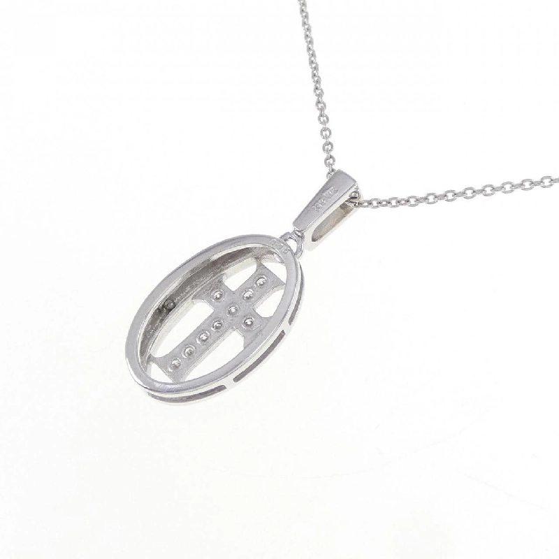 K18WG Dây chuyền kim cương chéo 0.06CT - Hàng hiệu Chính hãng 861750