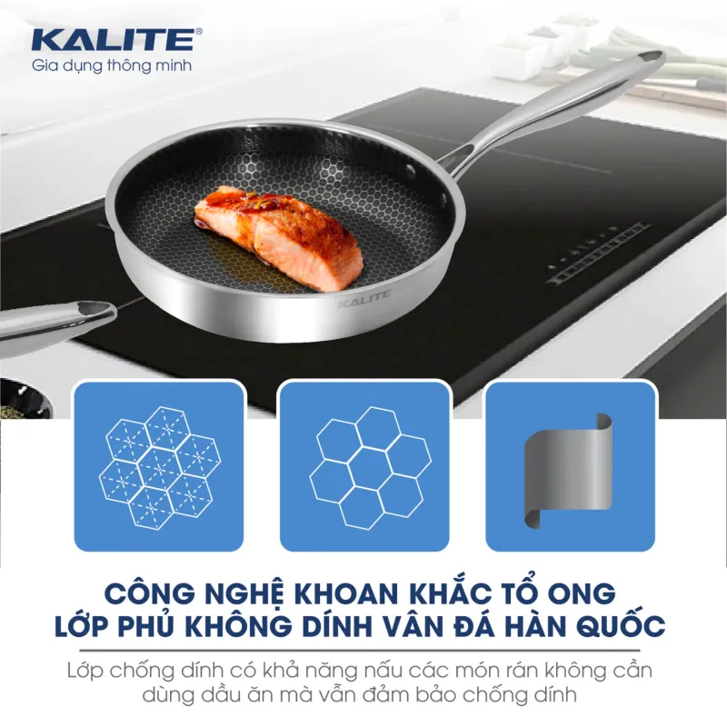 Chảo KALITE KL-326 inox 3 lớp triply – dẫn và giữ nhiệt tốt 701228
