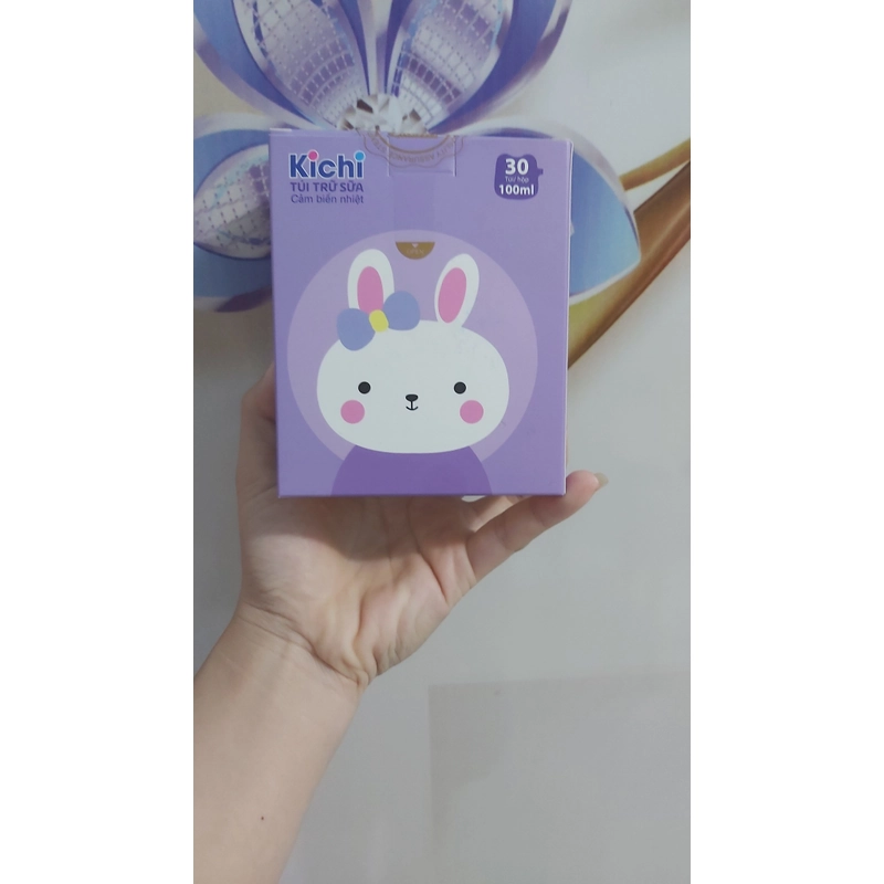 Túi trữ sữa Kichi size 100ml- 30 túi cảm biến nhiệt độ 393455