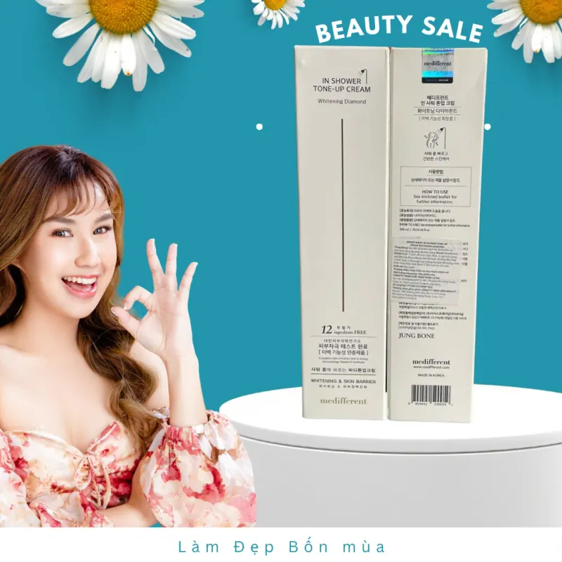 Sữa tắm trắng Medifferent In Shower Tone-Up Cream Whitening Diamond chính hãng 607273