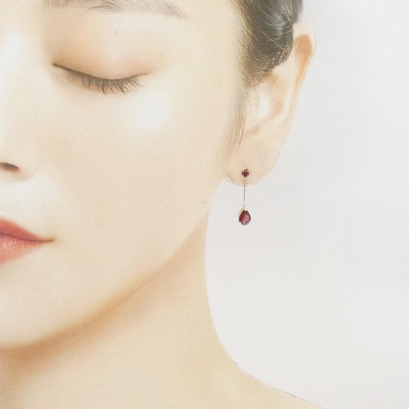 Bông tai Garnet K18YG 1.20CT - Hàng hiệu Chính hãng 868942