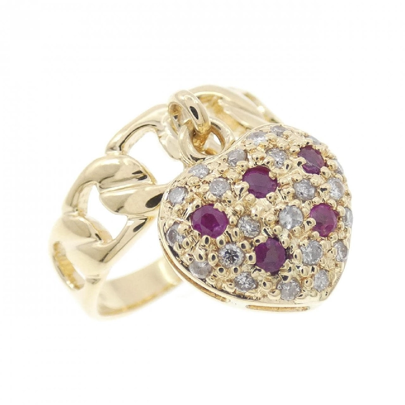 Nhẫn Ruby Hình Trái Tim K18YG - Hàng hiệu Chính hãng 848289