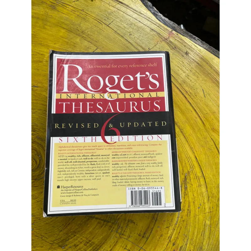 THE ORIGINAL ROGET’S ROGET’S INTERNATIONAL THESAURUS 730981
