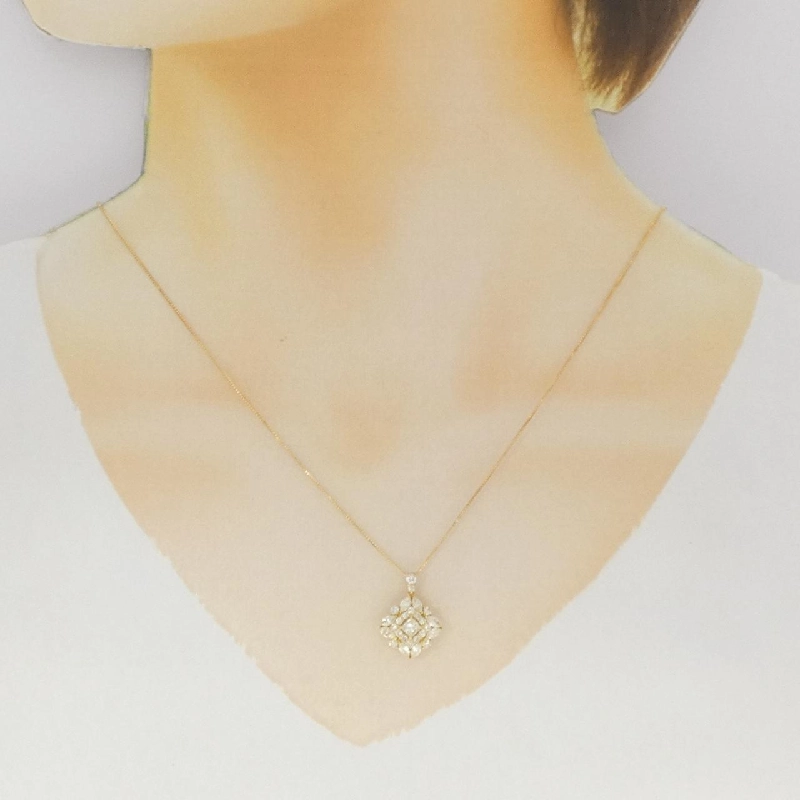 K18YG Dây chuyền kim cương 0.20CT - Hàng hiệu Chính hãng 857305