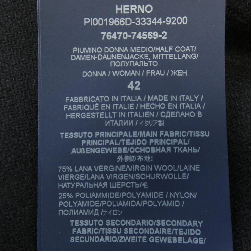 Herno PI001966D 33344 Áo khoác lông 630948