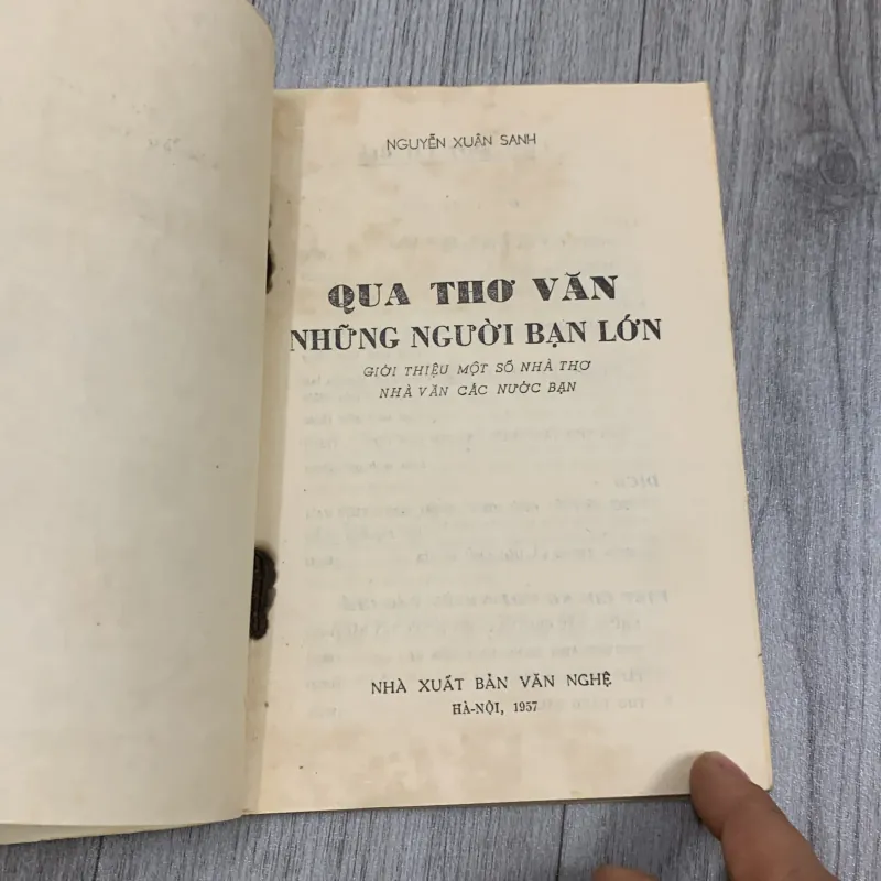Qua thơ văn những người bạn lớn 1957 - nguyễn xuân sanh. 10a2 1025698