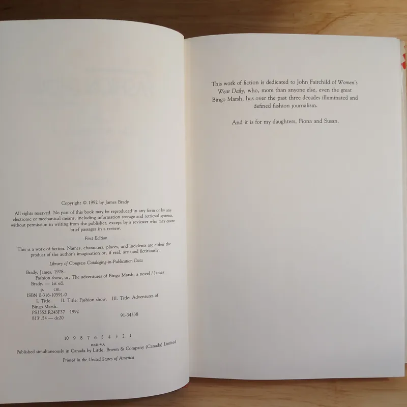 Fashion Show Or, The Adventures Of Bingo Marsh - James Brady 708534