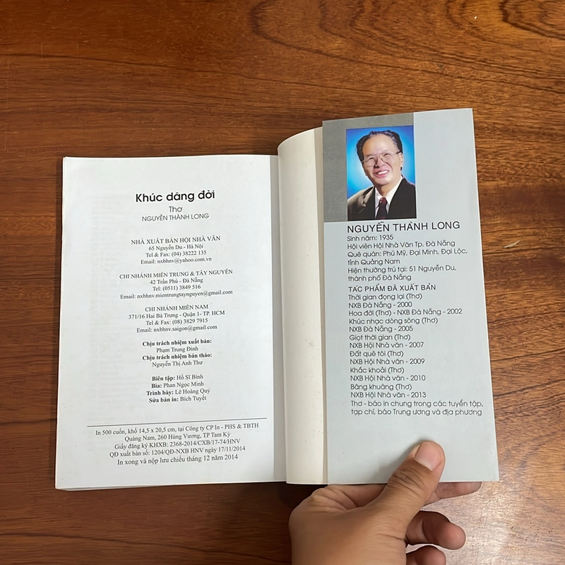 [Có Chữ Ký Tác Giả] - II Thơ: Khúc Dâng Đời (Tuyển Tập Thơ) - Nguyễn Thành Long - 2014 496173