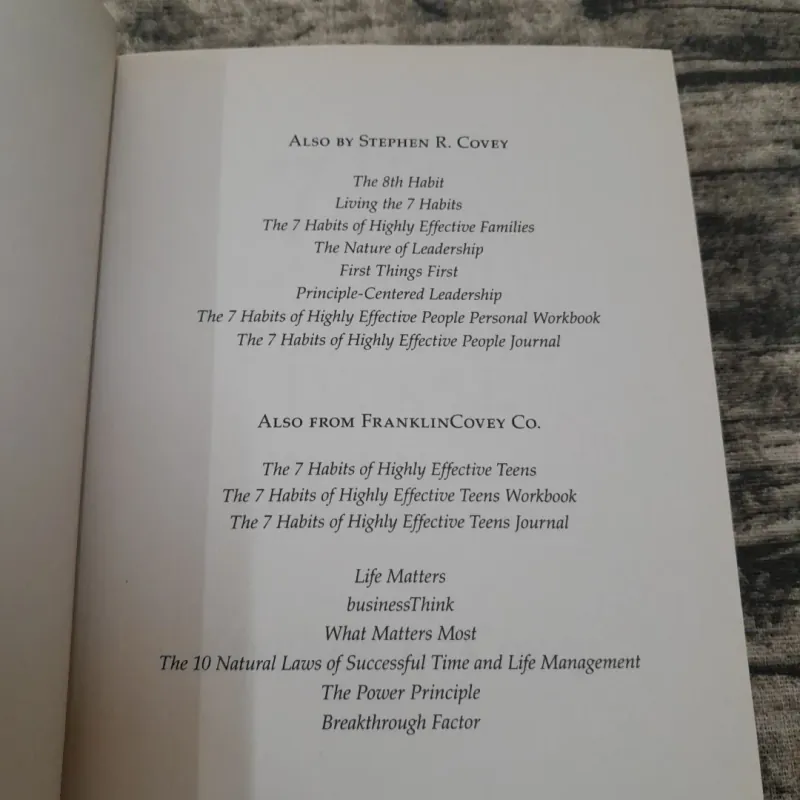 Ngoại văn tiếng Anh. THE 7 HABBITS OF HIGHLY EFFECT PEOPLE. Stephen R. Covey 762607