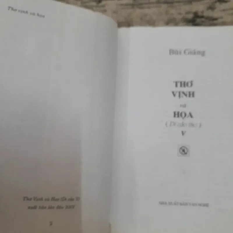 BÙI GIÁNG-Di Cảo thơ V- THƠ VỊNH HỌA. Nxb Văn Nghệ 2007 775933