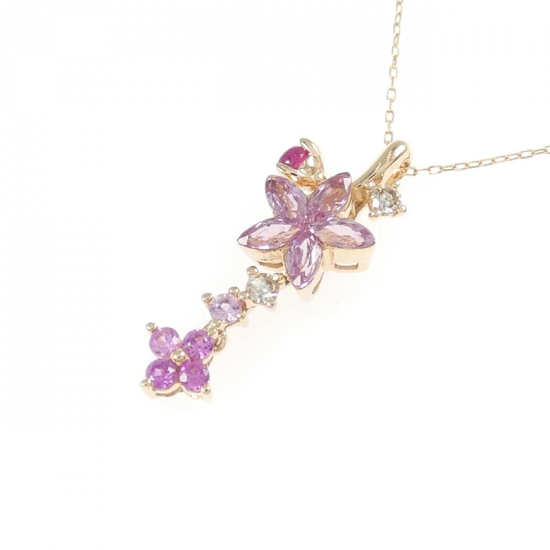 K18PG Hoa Đá Màu Dây Chuyền - Hàng hiệu Chính hãng 856323