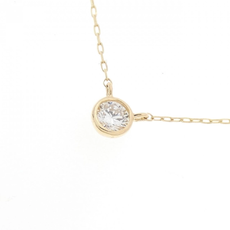 K18YG Solitaire Dây chuyền kim cương 0.10CT - Hàng hiệu Chính hãng 861011