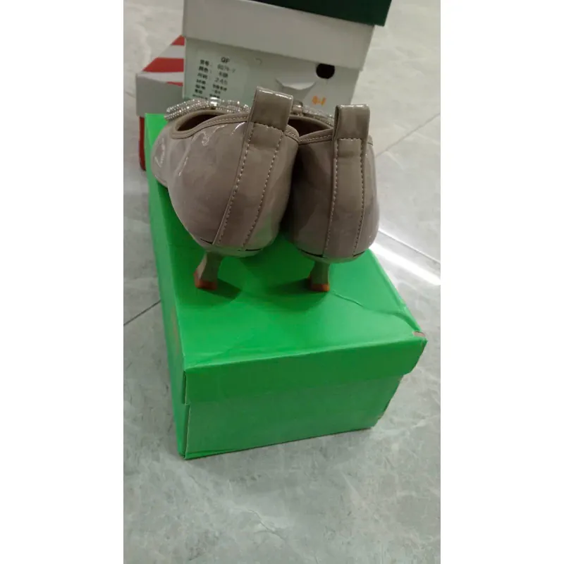 Giày cao gót nữ size 39, màu trà sữa, gót 4cm 722711