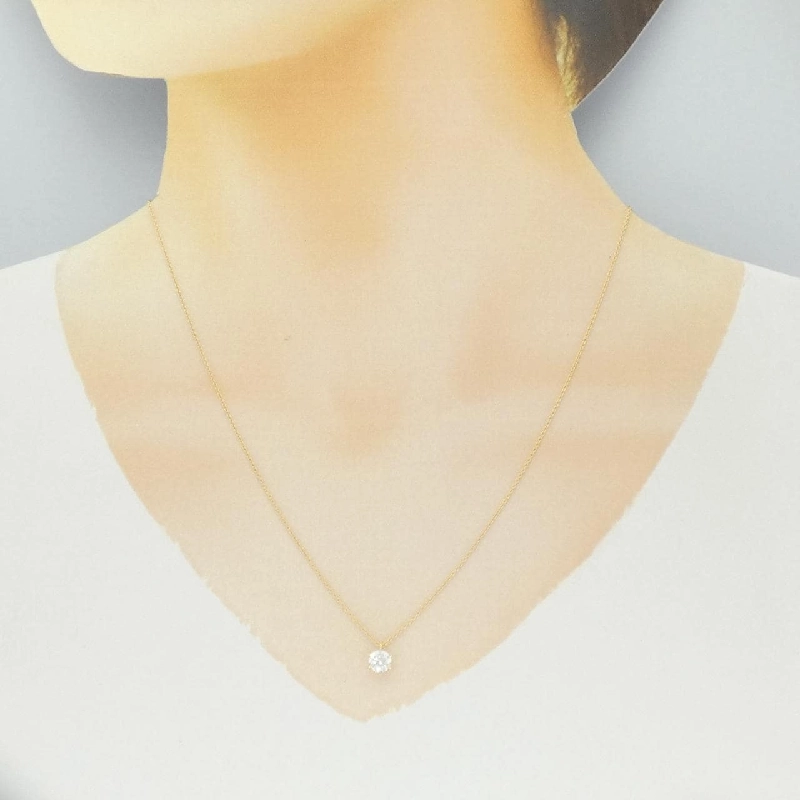 K18YG Dây chuyền kim cương 0.437CT D VVS2 3EXT H&C - Hàng hiệu Chính hãng 879895