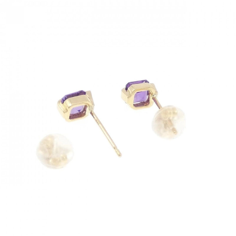 K18YG Amethyst Bông tai - Hàng hiệu Chính hãng 874052