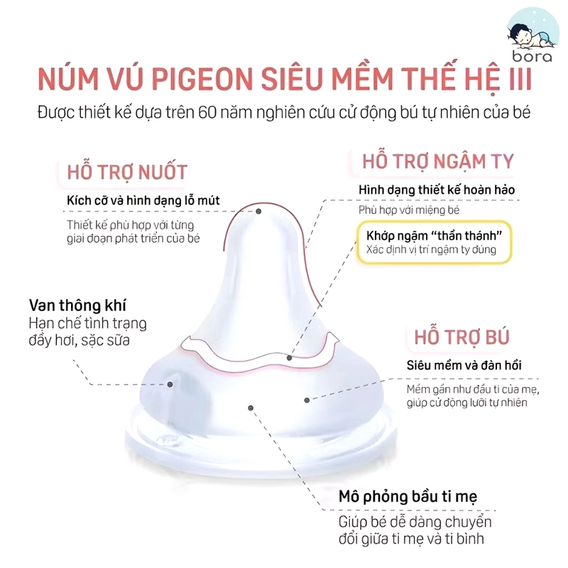 Bình sữa nội địa Nhật Pigeon cổ rộng thủy tinh 160ml size SS từ 0M - Mới 100% 452680
