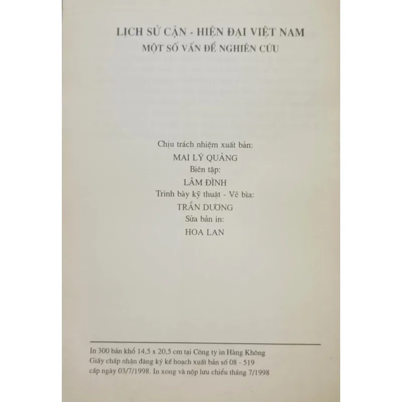 Lịch sử cận hiện đại Việt Nam một số vấn đề nghiên cứu (GS. Đinh Xuân Lâm) 700529