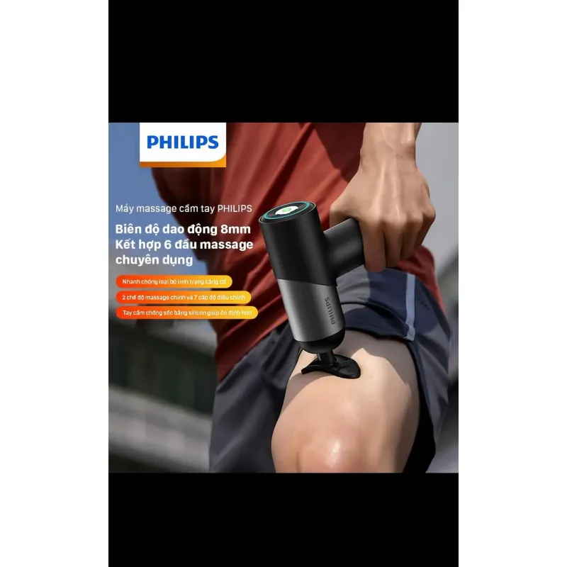 Máy Massage Cầm tay PHILIPS 7323- 3201G với 7 cấp điều chỉnh- 6 đầu massage chuyên dụng  1036620