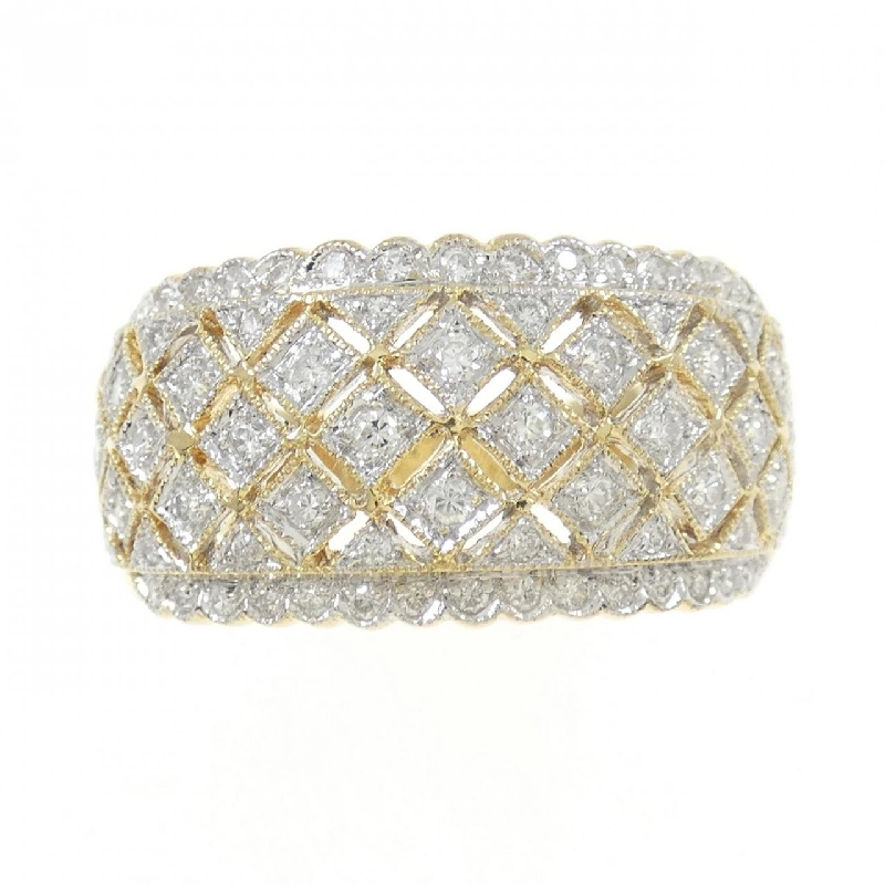 Nhẫn kim cương K18YG/K18WG 0.44CT 672334