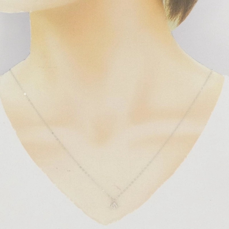 K18WG Dây chuyền kim cương 0.329CT - Hàng hiệu Chính hãng 860584