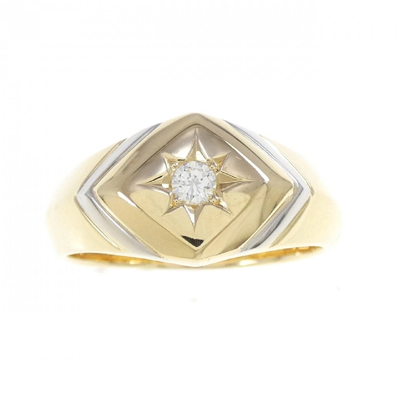 Nhẫn kim cương K18YG/PT900 0.12CT 667065