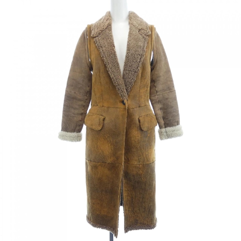 【Mã giảm giá】Áo khoác lông cừu MM6 642811