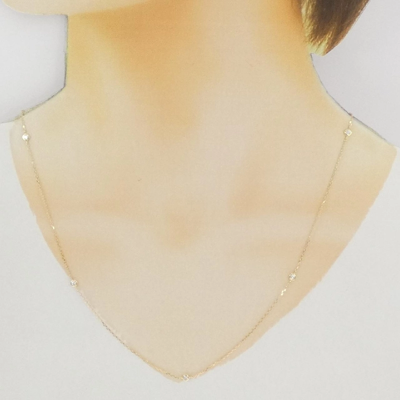 Dây chuyền kim cương K18YG 0.16CT - Hàng hiệu Chính hãng 859302