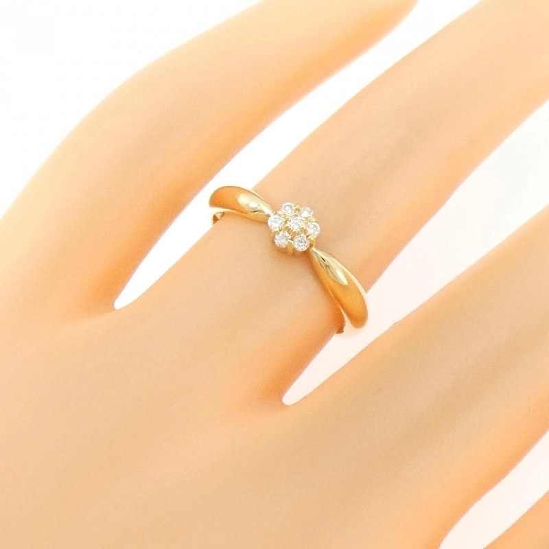 Nhẫn kim cương hoa K18YG 0.09CT - Hàng hiệu Authentic 849618