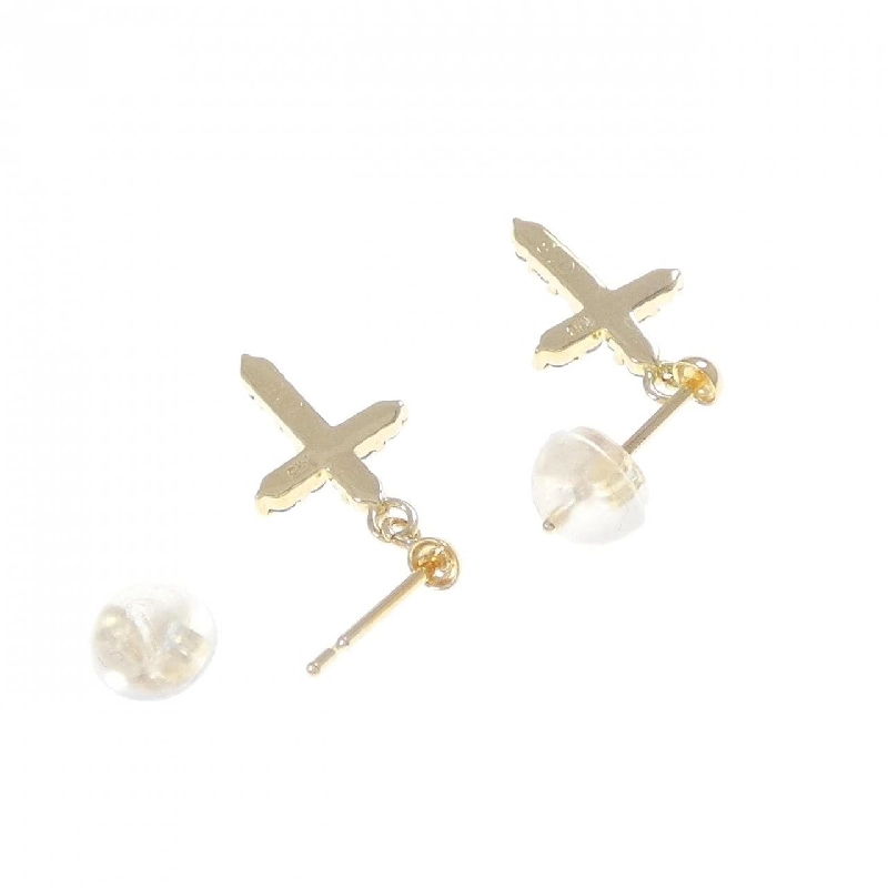 K18YG Bông tai kim cương chéo 0.30CT - Hàng hiệu Chính hãng 868119