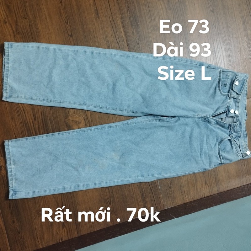 Quần jeans xanh size L 70k 176756