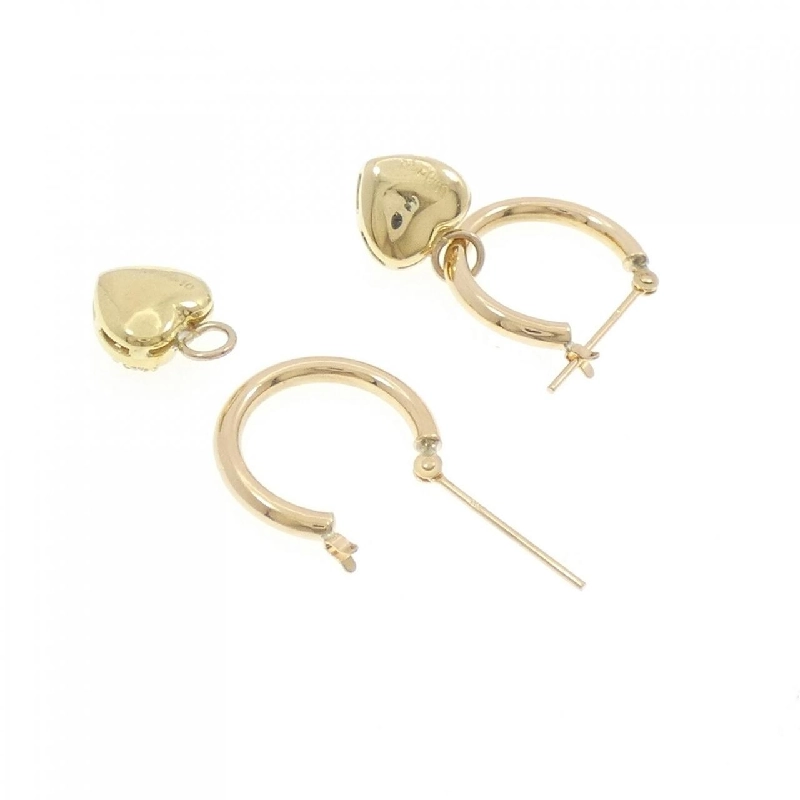 K18YG 2WAY Bông tai hình trái tim kim cương 0.20CT - Hàng hiệu Chính hãng 867248