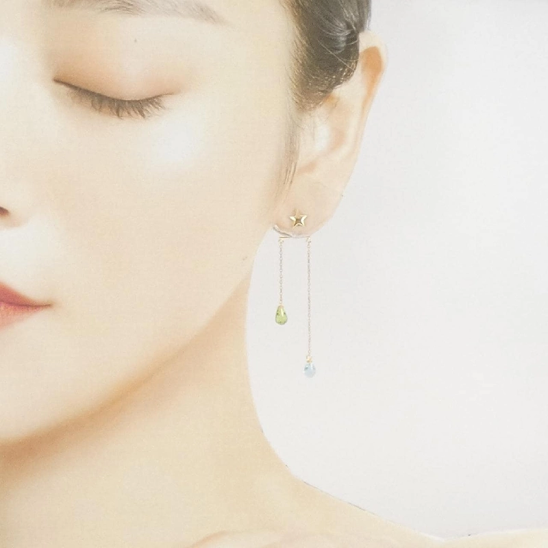 Bông tai Blue Topaz 750YG/K18YG - Hàng hiệu Authentic 865675