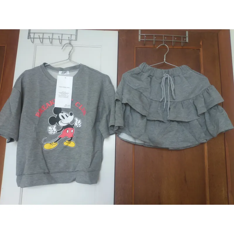 Set váy áo thun bé gái <47 ký mặc Tết cực xinh 739022