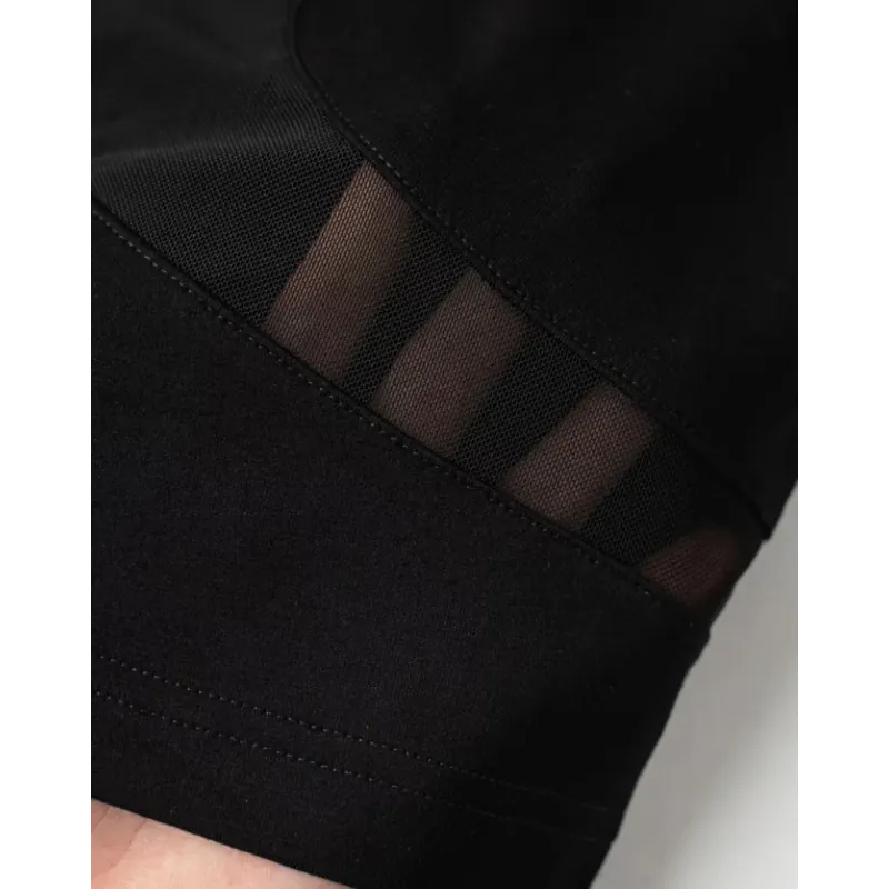 Croptop lưới 1 tay cotton pha lưới dày tay 760056