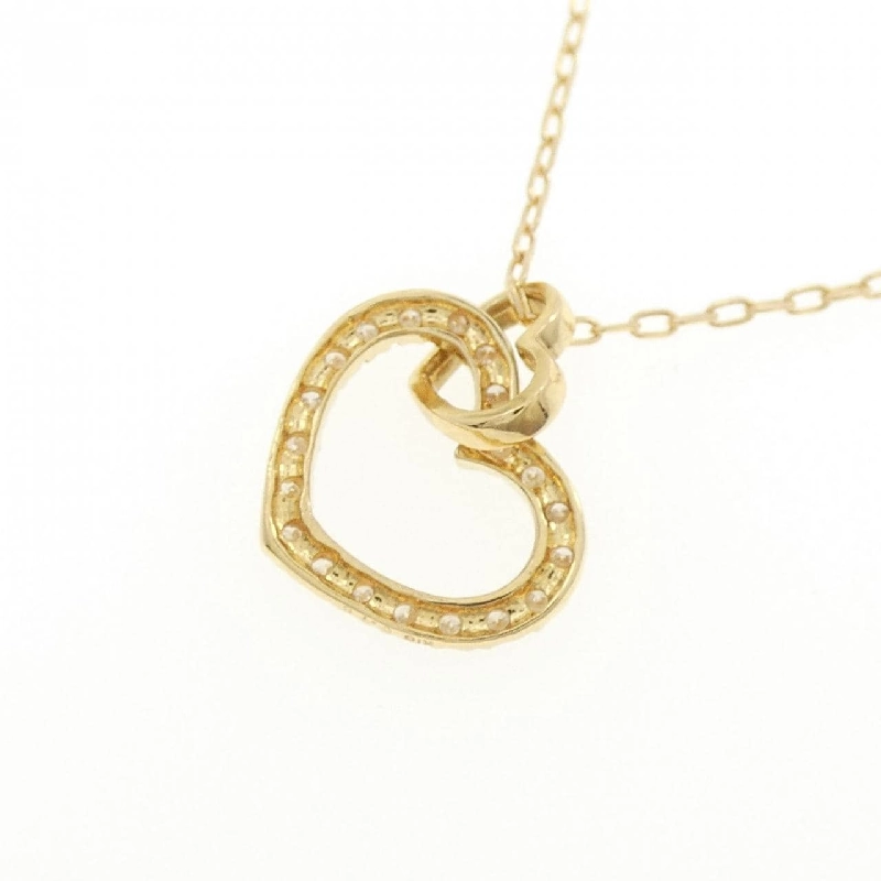 K18YG Dây chuyền kim cương hình trái tim 0.15CT - Hàng hiệu Chính hãng 863873