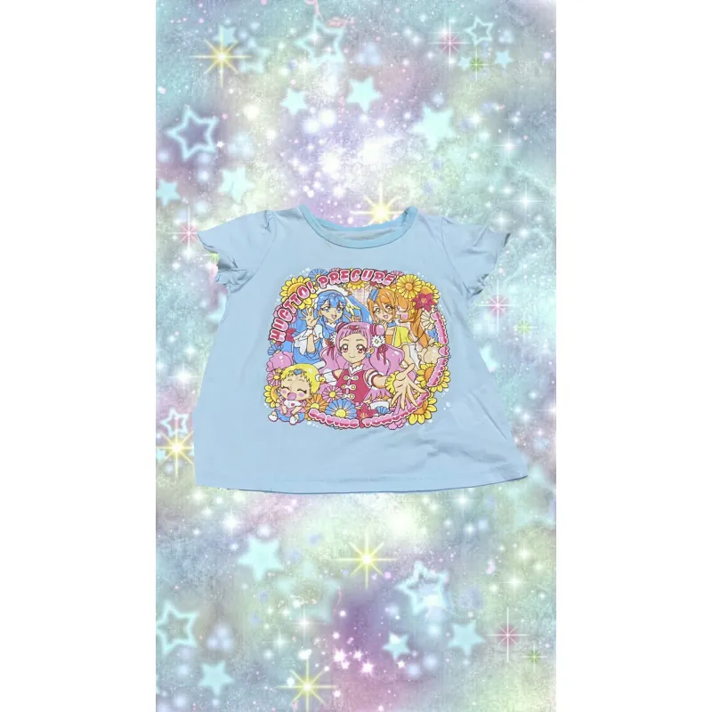 Áo thun Y2K size S-M xanh pastel 1013711