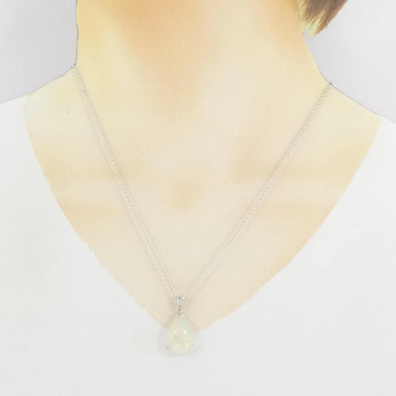 K18WG Opal Necklace 7.48CT - Hàng hiệu Authentic 857860