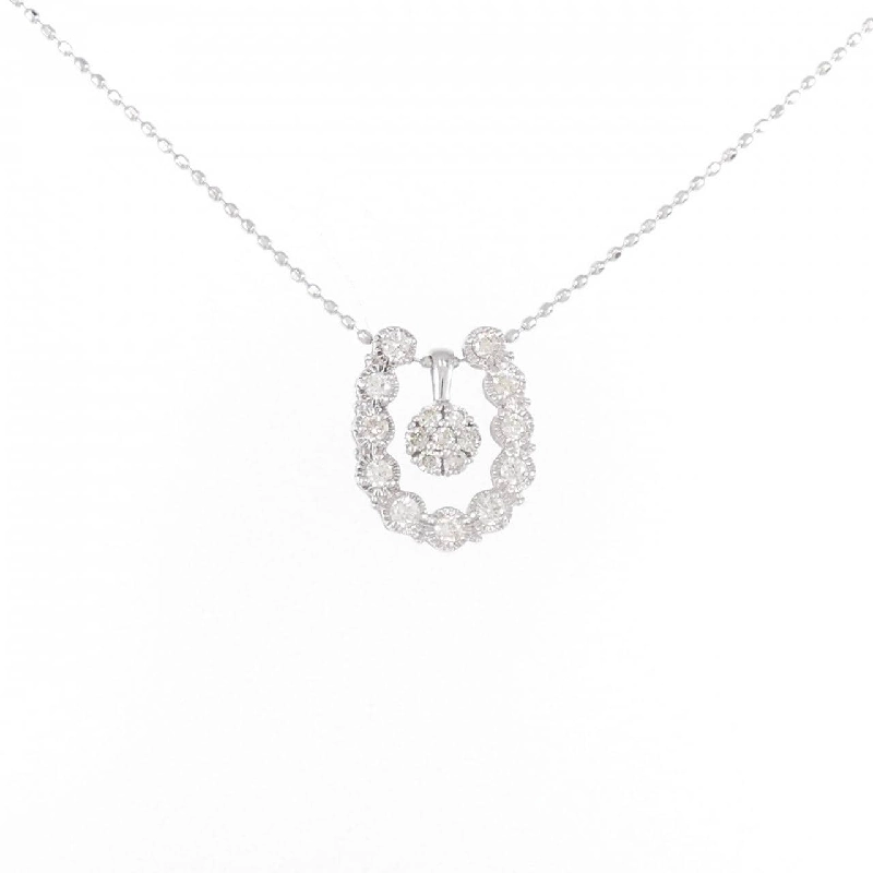 K18WG 2WAY Dây chuyền kim cương 0.17CT - Hàng hiệu Chính hãng 860939