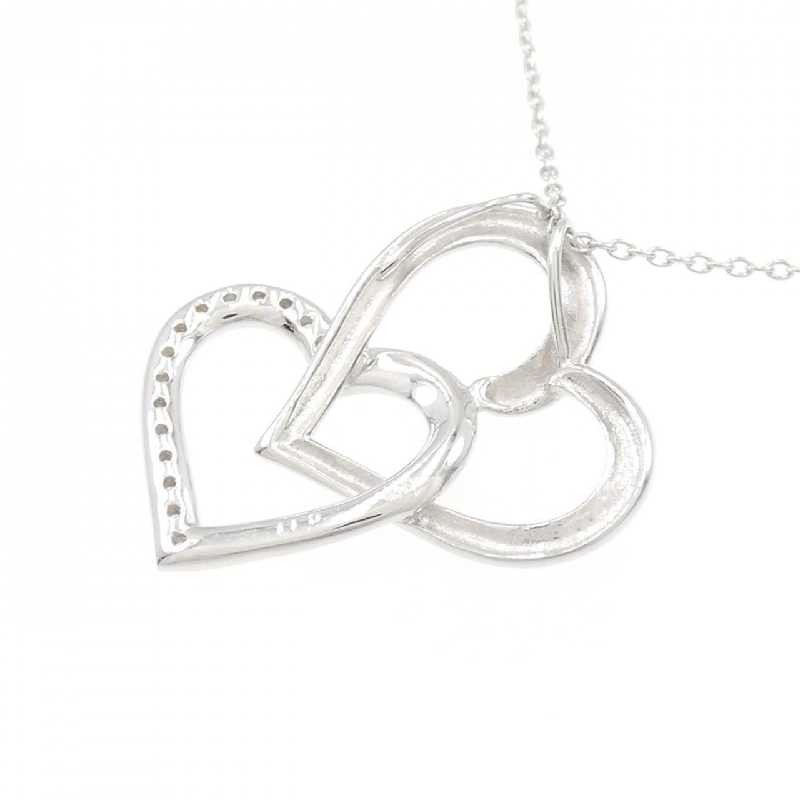 K18WG Dây chuyền kim cương hình trái tim 0.11CT - Hàng hiệu Chính hãng 863231