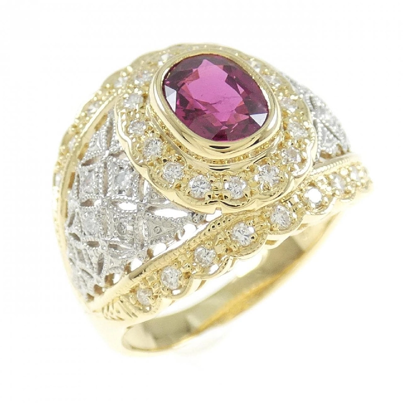 Nhẫn ruby K18YG/PT900 1.37CT 669972