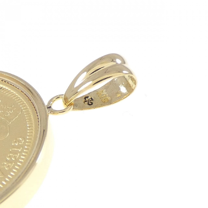 K18YG(枠) Đồng xu Mặt dây chuyền - Hàng hiệu Chính hãng 869812