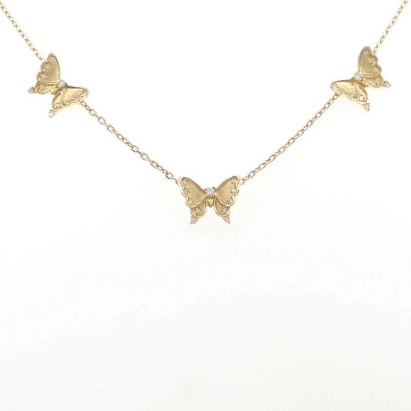 K18YG Bướm Kim Cương Dây Chuyền 0.35CT - Hàng hiệu Chính Hãng 862824