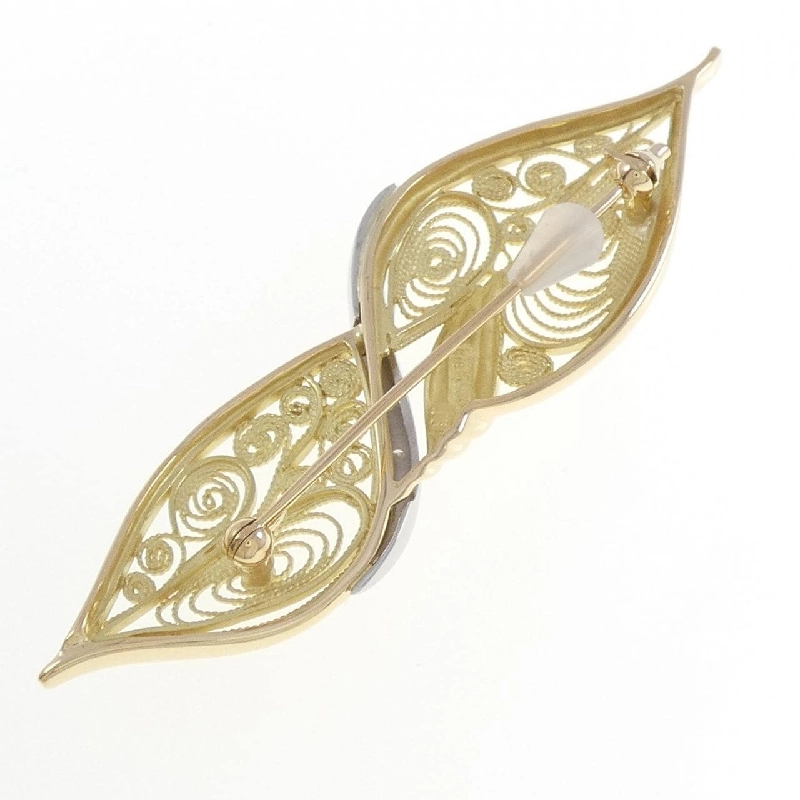 K18YG/PT900 Kim cương Brooch 0.03CT - Hàng hiệu Chính hãng 873395