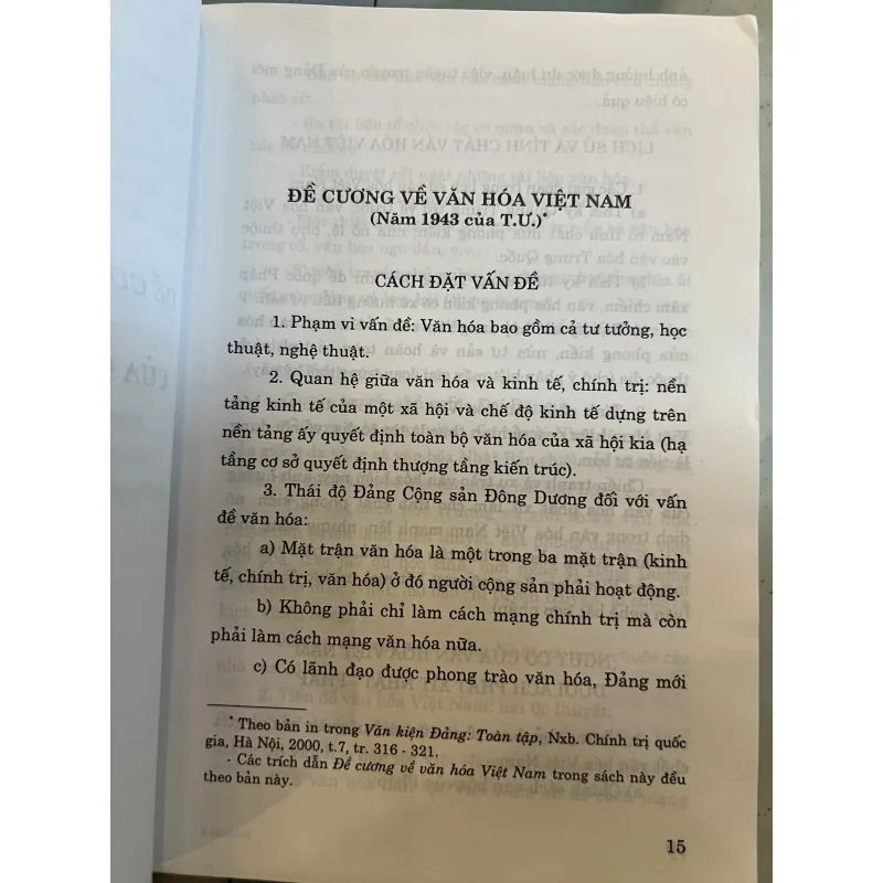 ĐỀ CƯƠNG VỀ VĂN HOÁ VIỆT NAM CHẶNG ĐƯỜNG 60 NĂM  1022109