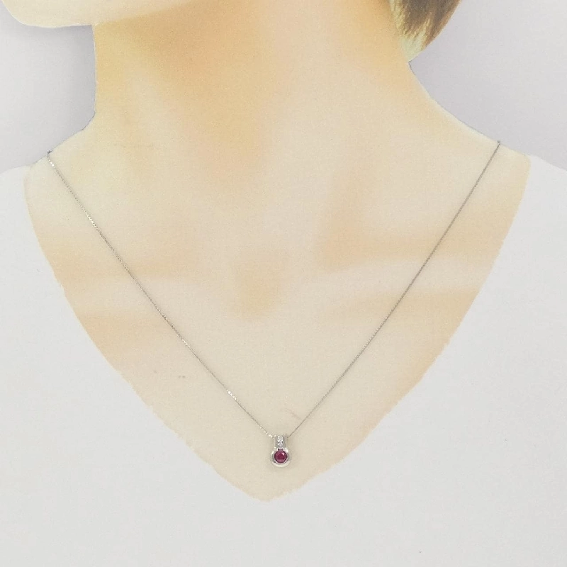 Dây chuyền ruby PT900/PT850 0.375CT - Hàng hiệu Authentic 862808