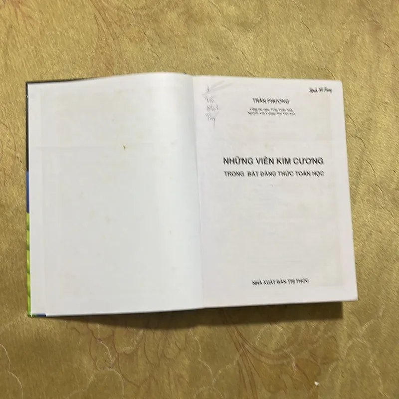 NHỮNG VIÊN KIM CƯƠNG TRONG BẤT ĐẲNG THỨC TOÁN HỌC- VẺ ĐẸP BẤT ĐẲNG THỨC- TRẦN PHƯƠNG cb 713068
