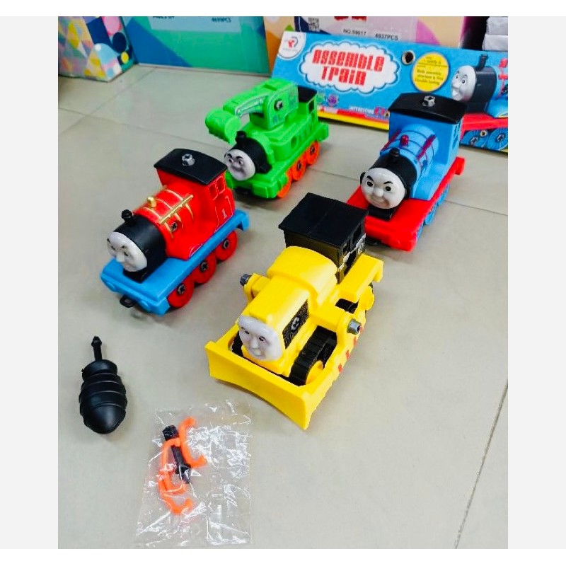 Đồ chơi 4 đầu tàu hỏa Thomas kèm tua vít tháo lắp RL589-17D 139249