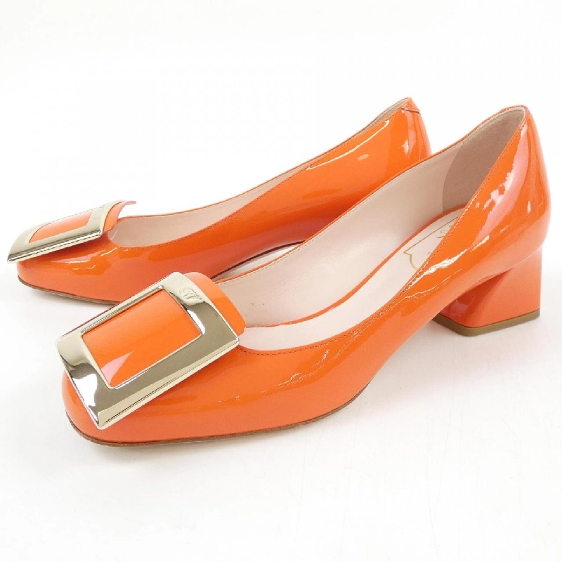 Giày cao gót ROGER VIVIER Trè Vivier với khóa kim loại - Hàng hiệu Chính hãng 830072